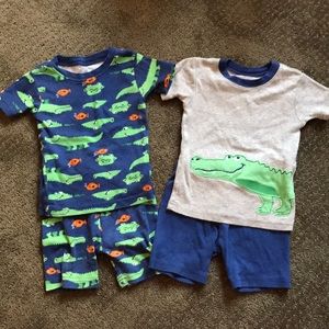 2 sets baby boy pj's